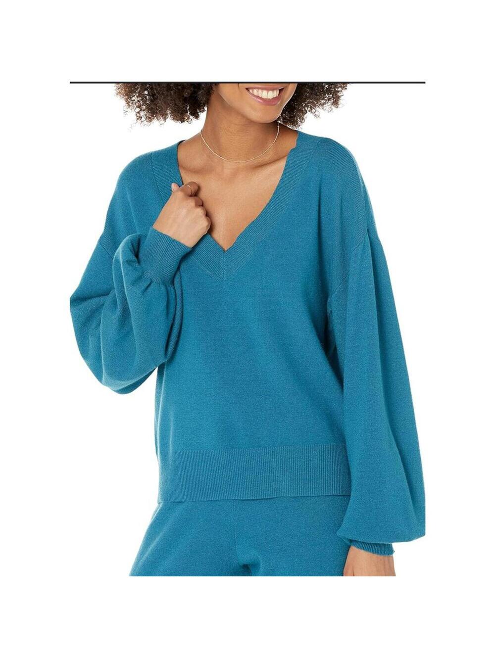 The Drop Sapphire Blue V-neck sweater, NWT